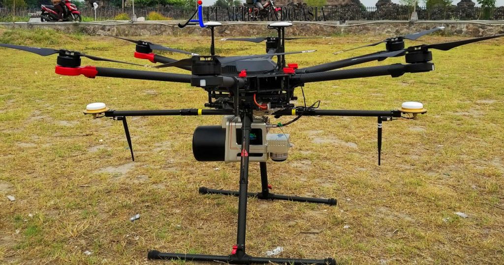 drone lidar M600 untuk survey topografi